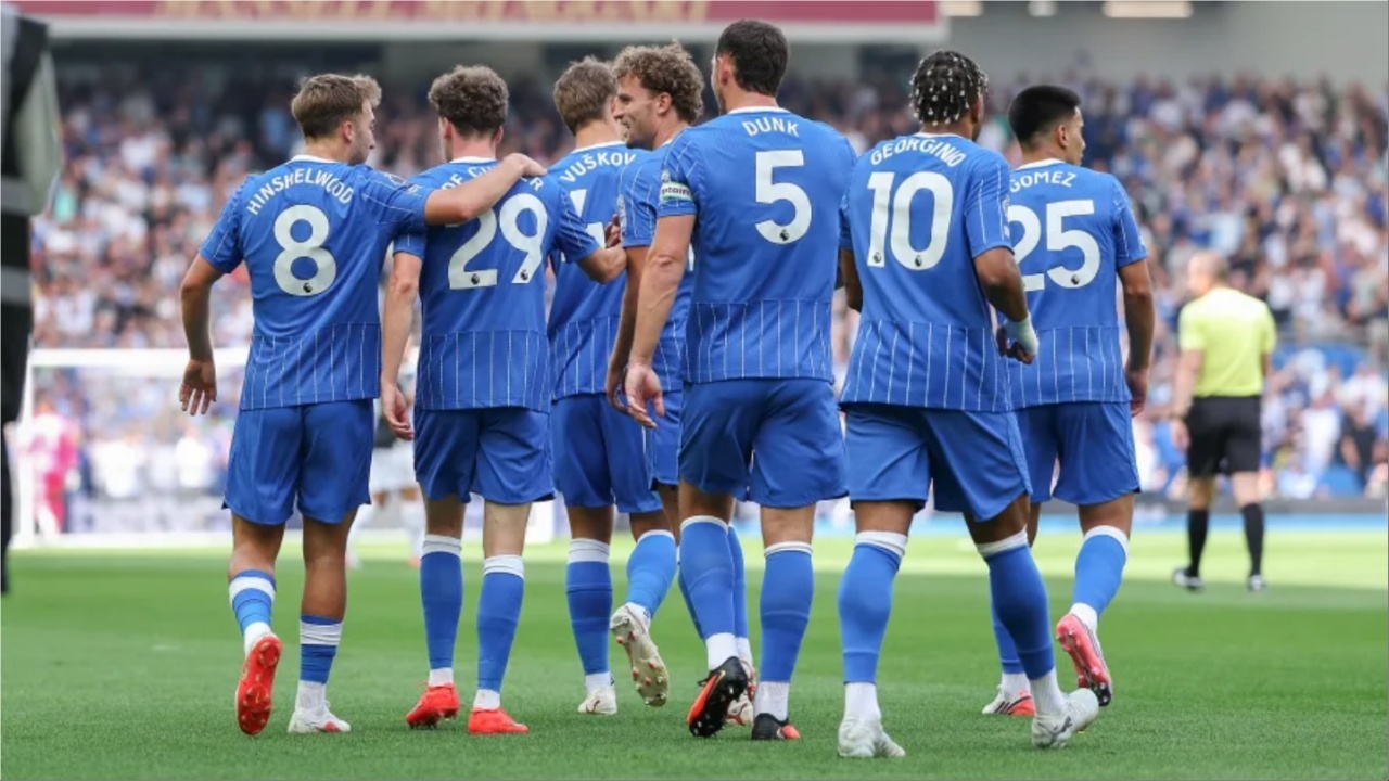 Brighton celebrating
